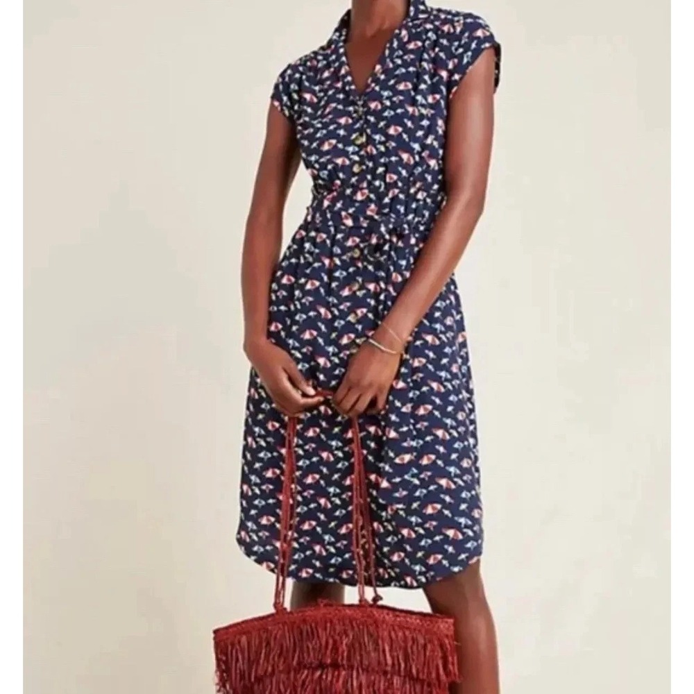 Maeve Navy Floral Midi Dress